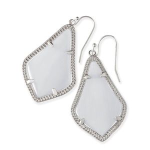 Kendra Scott Alex  Silver Grey Slate Cat Eye